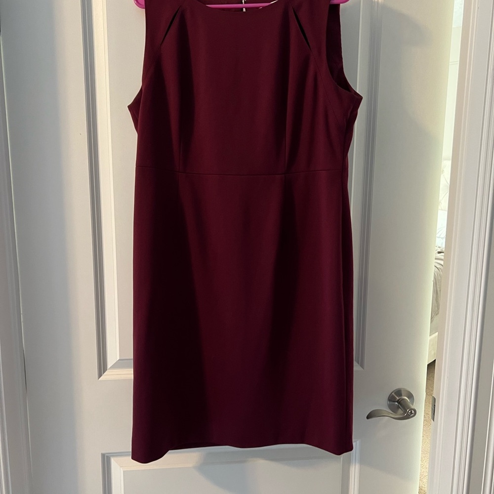 Kasper Rich Burgundy Midi Dress
